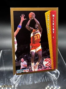 1992-93 Fleer Atlanta Hawks Basketball Card #8 Dominique Wilkins - Picture 1 of 3