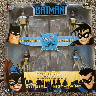 Pacote de bonecos Batman Gotham City DC, Batman, Robin, Batgirl e Asa Noturna - Imagem 1 de 4