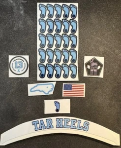 North Carolina Tar Heels Decal Pack MINI Tar Heel Blue Awards (for white lid) - Picture 1 of 5