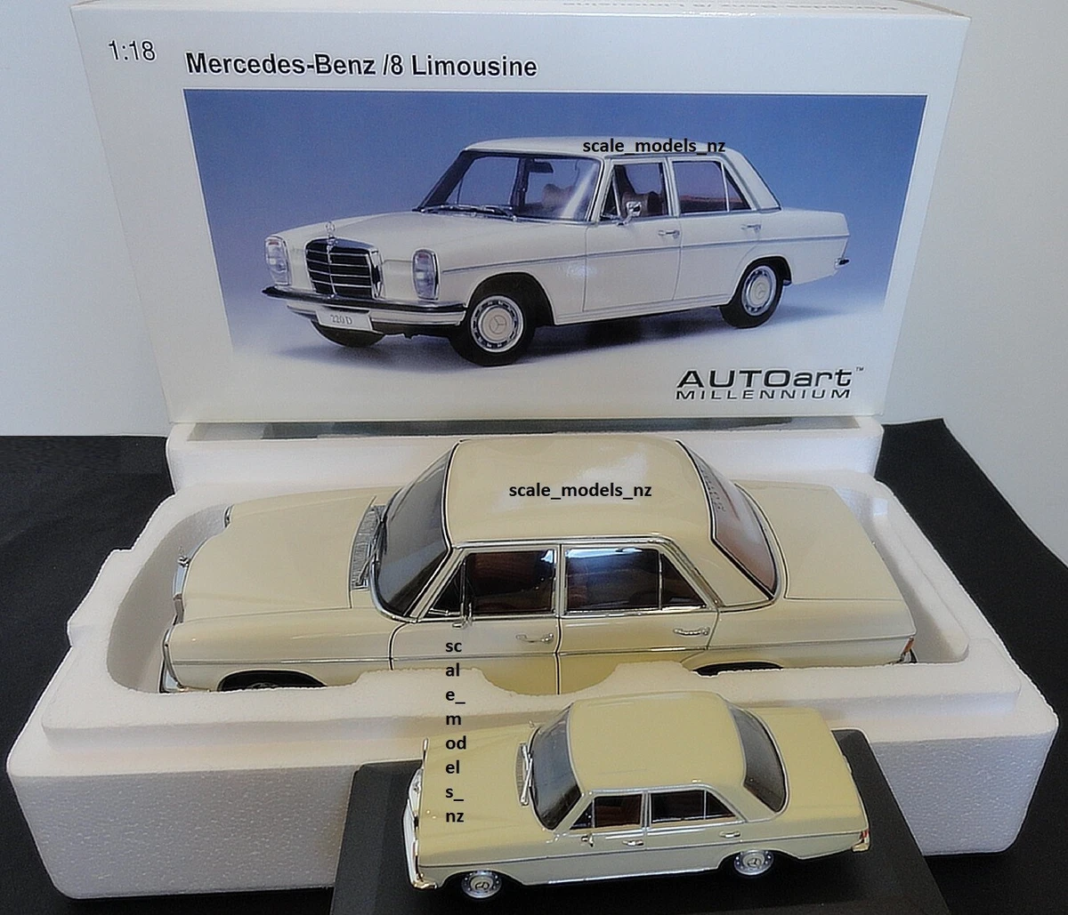 AUTO art MERCEDS BENZ /8 220D メルセデス ベンツ RARE 1/18 AUTOart MERCEDES-BENZ /8 220D LIMOUSINE (BLACK) Diecast