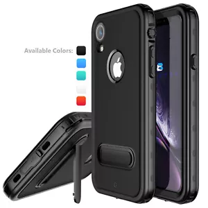 For Apple iPhone XR Life Waterproof Case Cover with Kickstand & Screen Protector - Picture 1 of 17