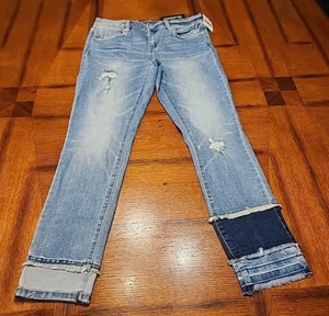 Neu mit Etikett Blanknyc The Reade Crop Distressed Skinny Damenjeans Größe 27 unverbindliche Preisempfehlung des Herstellers 98 $ - Bild 1 von 15