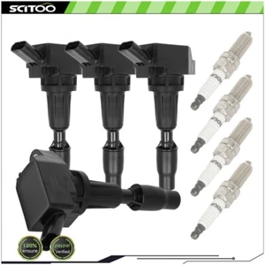 4* Ignition Coils & 4* Spark Plugs For Hyundai Sonata 2.0L 2.4L 2015-2019 - Picture 1 of 8
