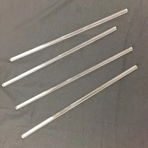 Set of 4 Glass Cocktail Stirrer Swizzle Sticks 8" Clear Glass Zero Waste - Picture 1 of 2