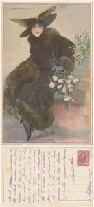 ILLUSTRATORE - ARTIST SIGNED - T. CORBELLA - DONNA - LIBERTY - VIAGG. -73668- - Picture 1 of 1