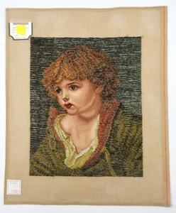 Lindhorst Tapisserie Needlepoint Wall Tapestry Portrait of a Boy German Germany - Picture 1 of 3