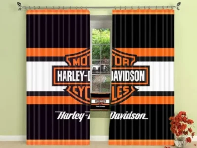 Legendary Motorcycles Harley Davidson Decoration ver2 Printed Window Curtains - Image 1 of 4
