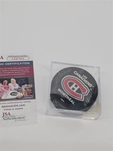 Maurice Richard Autographed Hockey Puck Montreal Canadiens JSA COA - Picture 1 of 5