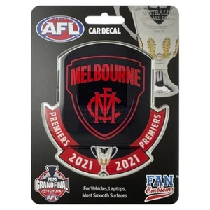NEW Fan Emblems - AFL Melbourne Demons 2021 Premiership Logo Decal - Picture 1 of 7