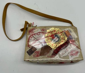 Christian Louboutin DAMAGED Lou Trash Collection Leather-Trimmed Handbag - Picture 1 of 9
