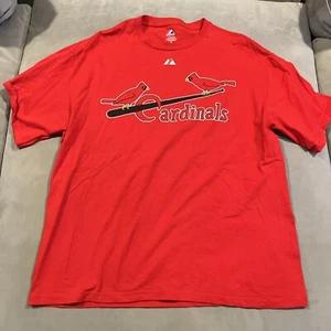 Majestic - St. Louis Cardinals - Stan Musial - #6 Red Player Jersey T Shirt - XL - Picture 1 of 4