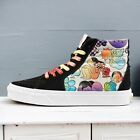 Vans Men's Sk8-Hi Black Canvas Suede Shoes Size 13 Skateboarding Sneakers