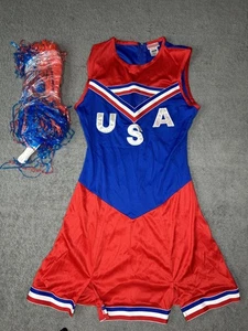 Dreamgirl USA Cheerleader Kleid Kostüm Medium rot blau Polyester - Bild 1 von 4