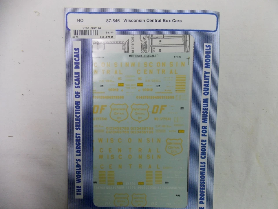 MICROSCALE DECALS HO Scale 87-546: Wisconsin Central Box Cars - Image 1 of 1