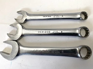 3 SNAP-ON 1/2, 5/8, 3/4 OEX 160 200 240 Short 12 Point Combon WRENCHES 1948 Date - Picture 1 of 10