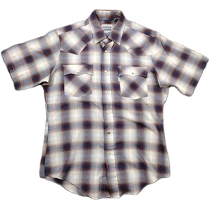 Vintage Levi’s Herren M Western Hemd Pearl Snap Cowboy Hemd KURZARM 80er - Bild 1 von 9