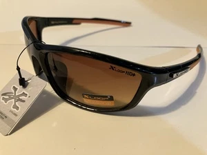 X Loop HD Sunglasses 8XHD336901 Amber Brown Lens 3369 Gloss Black Orange - Picture 1 of 17