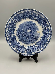 Antique 19th c. Booths BRITISH SCENERY Blue Transferware 10" - Picture 1 of 9