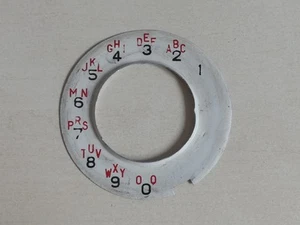 Telefon Wählscheibe Metall Blech mit Ziffern & ABC Vintage aus Frankreich - Picture 1 of 6