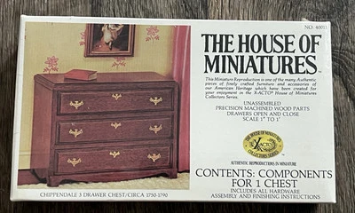 Set of 3 House of Miniatures X-Acto Chippendale Furniture Unopened Unused - Image 1 of 4
