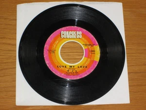 PROMO 60s NORTHERN SOUL/ROCK 45 RPM - 4 J'S - CONGRESS 5003 - "LOVE MY LOVE" - Bild 1 von 2