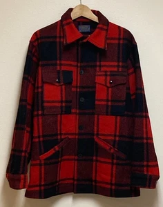 Vintage Pendleton Wool Mackinaw Cruiser Field Hunting Jacket Large Buffalo Plaid - Picture 1 of 5