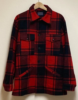 Vintage Pendleton Wool Mackinaw Cruiser Field Hunting Jacket Large Buffalo Plaid - Image 1 of 4