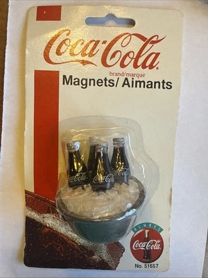 Vintage Coca Cola Bucket of ice Coke Magnet 1997 Collectible Decor - Image 1 of 4