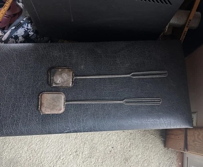 Set of 2 Vintage Campfire Cooker Toaster Metal Sticks - Image 1 of 4