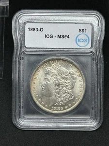 1883 O Morgan Silver Dollar 1$! ICG MS64 ( 🌈Toned🌈 ) - Picture 1 of 2