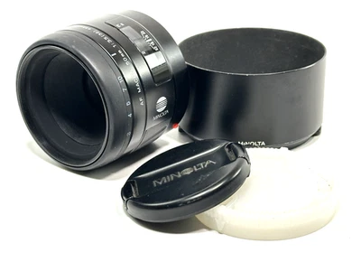 Minolta Maxxum 50mm F2.8 AF Macro Lens for Maxxum or Sony A Mount w/ Caps - Image 1 of 4
