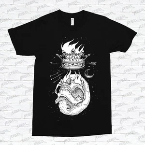 King Of Kings T-Shirt - Illustrated Tattoo Alternative Fashion Brand Rebels - Picture 1 of 3