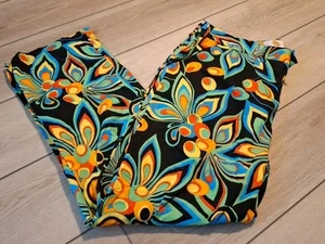 Loudmouth Men’s Pants Tag 42 x 32 Measure Black Green Floral Chino Golf - Picture 1 of 5