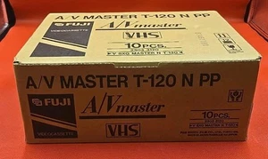 Fuji VHS T-120 A/V Master N PP Sealed Case 10 Video Cassette Tapes Quality New - Picture 1 of 4
