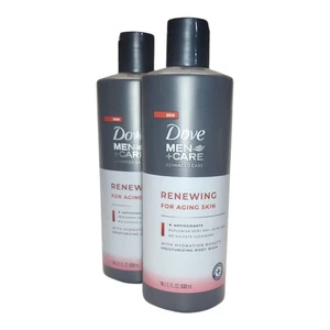 New 2x Dove Men+Care Advanced Care Body Wash, Renewing For Aging Skin 18 fl oz - Picture 1 of 1