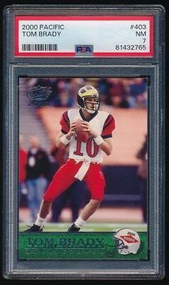 Tom Brady 2000 Pacific #403 Rookie RC PSA 7 - Image 1 of 2