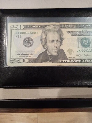 ⭐ Note  5 Of A Kind 0's & Pair 1's SUPER LOW Fancy Serial Number JK00011500*20$ - Image 1 of 4