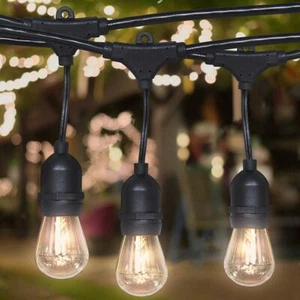 10M-100M Festoon String Lights Kits Christmas Wedding Party Waterproof outdoor - Picture 1 of 15