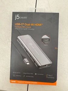 J5 Create USB-C Dual 4K HDMI mini dock JCD398 Free Shipping - Picture 1 of 2