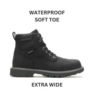 WOLVERINE W10691-EW - Herren Floorhand WP (Extraweit) Schwarz Leder Arbeitsstiefel - Bild 1 von 6