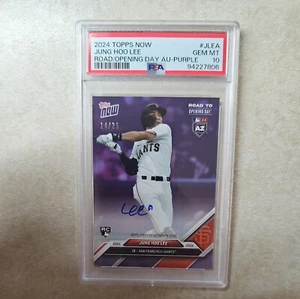 2024 Topps Now Road to Opening Day Auto /25 Jung Hoo Lee RC PSA10 POP 2 - Picture 1 of 2