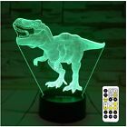 Dinosaur Toys, T Rex 3D Night Light 7 Colors Changing Night Lights for Kids with