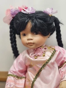 Cherry Blossum Gorgeous Porcelain Asian Girl Doll Pink Outfit Showstoppers Rare - Picture 1 of 16
