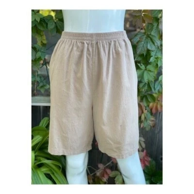 Vintage High Rise Bermuda Shorts Wide Leg Elastic Sz 40 - Изображение 1 из 4