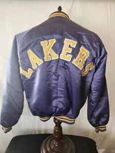 🔥🚨Vintage Chalk Line L Los Angeles Lakers Starter Style Spellout Jacket EUC - Picture 1 of 11
