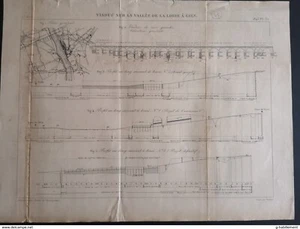 ANNALES PONTS et CHAUSSEES (Dep 45) Viaduc sur la Vallée de la Loire à Gien 1893 - Imagen 1 de 4