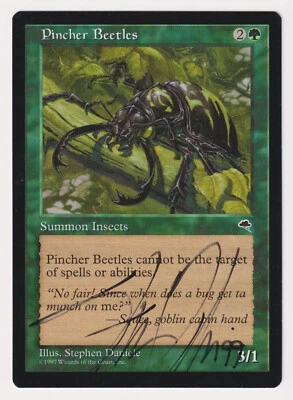 Signed Pincher Beetles LP Tempest Artist Stephen Daniele Dated '99 MTG Magic! - Image 1 of 2