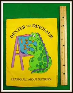 DEXTER THE DINOSAUR - Completed Handmade Cloth Fabric Soft Book Child Baby Gift - Picture 1 of 7