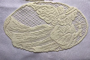 Ivory Lace Angel Doilies 12” x 7” Set of 2 BOGO - Picture 1 of 6