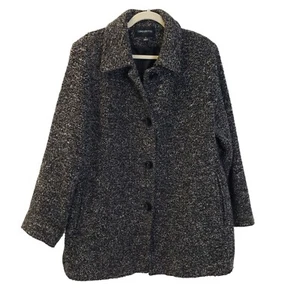 London Fog Wool Blend Tweed Jacket Coat Size 1X - Picture 1 of 6